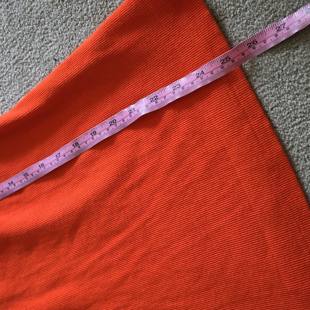 Maeve Bright Orange Puff-Sleeve V-Neck Top - Picture 11 of 13